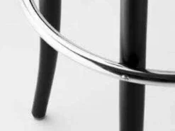 Thonet Barhocker & Barstühle|204 PH Bugholzbarhocker Leder Pure Materials Esche Schwarz Lackiert