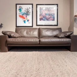 Erpo 2-Sitzer-Sofas|2,5 Sitzer Classics Leder 450 Mocca Sitz Und Rücken Daunencharakter