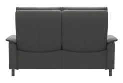 Stressless 2-Sitzer-Sofas|2 Sitzer Sofa Aurora Leder Paloma Silver Grey Grau Füße Edelstahl Poliert Rund