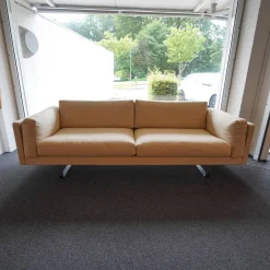 Fredericia 2-Sitzer-Sofas|2 Sitzer Sofa EJ280 Wollstoff Hellgelb Beine Metall