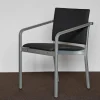 Thonet Einzelstühle|A900 Armlehnstuhl Bezug Stoff Anthrazit Gestell Aluminium Eloxiert