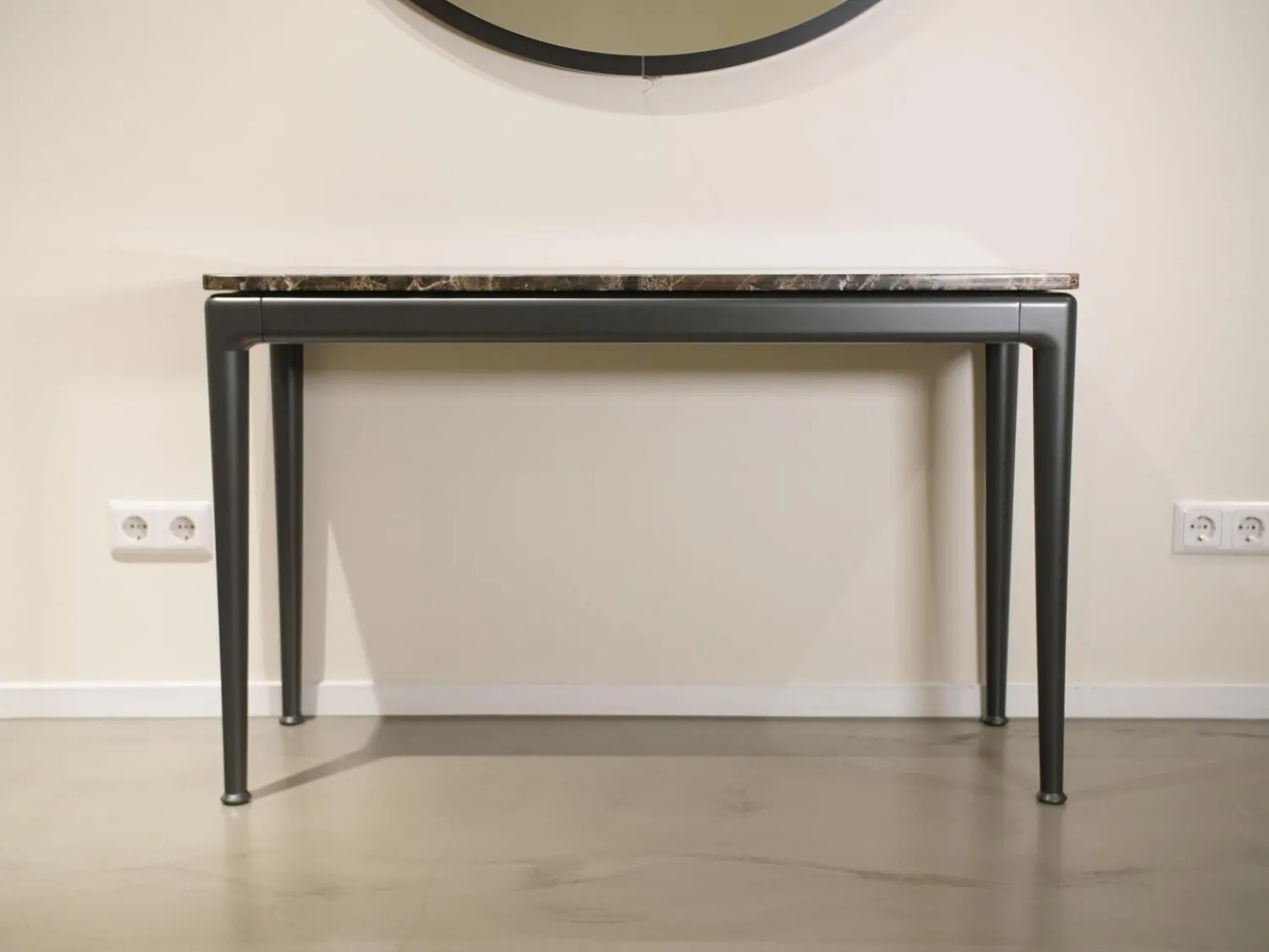 Flexform Esstische|Ablagetisch Pico Marmor Emperador Gestell Schwarz