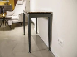 Flexform Esstische|Ablagetisch Pico Marmor Emperador Gestell Schwarz