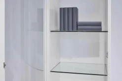 WK Wohnen Wohnwände & Tv-Lowboards|Anbausystem Jil WK 412 Lack Hochglanz Weiß Klarglas