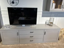 Global Wohnwände & Tv-Lowboards|Anbauwand Caseda Lack Platingrau Mit Beleuchtung Und Trafo