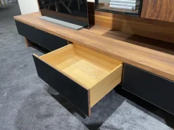 Team 7 Wohnwände & Tv-Lowboards|Anbauwand Cubus CWW114B Nussbaum Naturöl 9 Griff Touchbeschlag TB