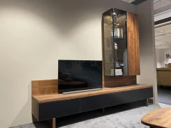 Team 7 Wohnwände & Tv-Lowboards|Anbauwand Cubus CWW114B Nussbaum Naturöl 9 Griff Touchbeschlag TB