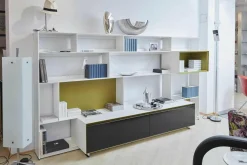 B&B Italia Wohnwände & Tv-Lowboards|Anbauwand Flat C Glas Schwarz Lackfarbe Gips