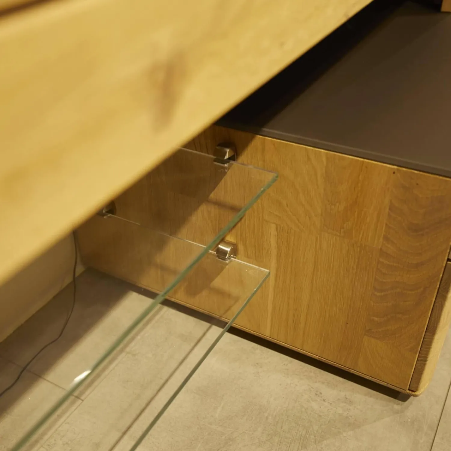 Decker Wohnwände & Tv-Lowboards|Anbauwand Laguna Wildeiche Massiv Bianco Geölt Mit LED-Beleuchtung