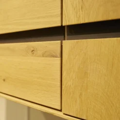 Decker Wohnwände & Tv-Lowboards|Anbauwand Laguna Wildeiche Massiv Bianco Geölt Mit LED-Beleuchtung