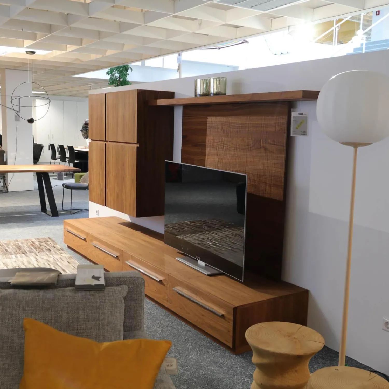 Riva1920 Wohnwände & Tv-Lowboards|Anbauwand Sipario Nussbaum Hängeelement und Wandpaneel