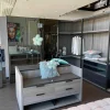 Molteni & C Kleiderschränke|Ankleide Gliss Master Korpus Böden Rückwand aus Zirbelkiefer Silber mit Beleuchtung