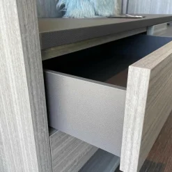 Molteni & C Kleiderschränke|Ankleide Gliss Master Korpus Böden Rückwand aus Zirbelkiefer Silber mit Beleuchtung