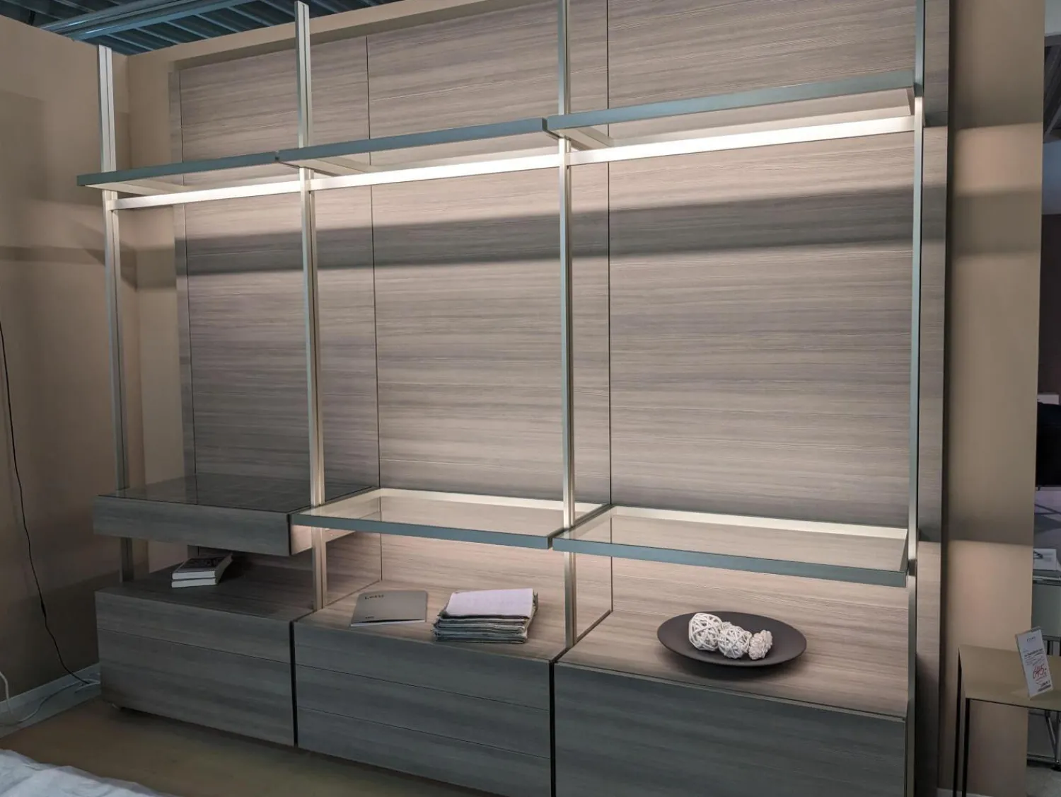 Lema Kleiderschränke|Ankleide Hangar Cabina ni Melamin Lärche Grau