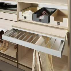 Cabinet Kleiderschränke|Ankleide Holzdekor Sockelleiste Fjord Decor Glasoptik Bronce Gebürstet Mit Insel Und Beleuchtung