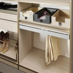 Cabinet Kleiderschränke|Ankleide Holzdekor Sockelleiste Fjord Decor Glasoptik Bronce Gebürstet Mit Insel Und Beleuchtung