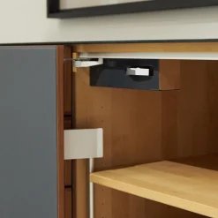 Team 7 Kommoden & Sideboards|Anrichte Cubus Pure AC 297195 Kirschbaum Geölt Schiebetüre Und Abdeckplatte Glas Matt Anthrazit Füße Metall