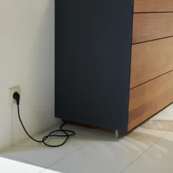 Team 7 Kommoden & Sideboards|Anrichte Cubus Pure AC 297195 Kirschbaum Geölt Schiebetüre Und Abdeckplatte Glas Matt Anthrazit Füße Metall