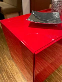 Contur Kommoden & Sideboards|Anrichte Raumteiler 5800 Hochglanzlack Scarlatto Rot Inklusive Glasfachböden