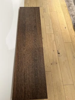 Minotti Beistelltische|Anstelltisch Calder Platte Sucupia Furnier Gestell Metall Bronze