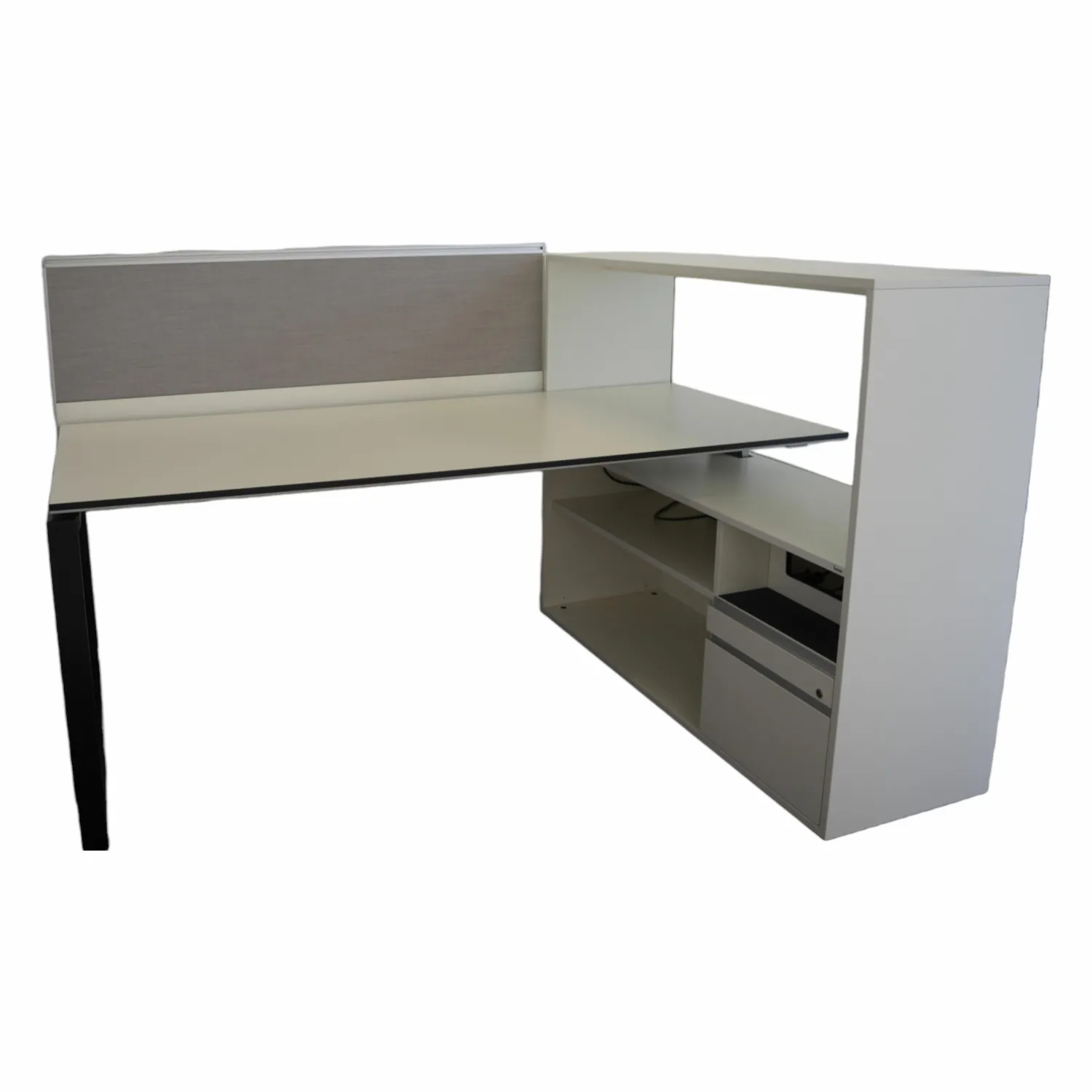 Bene Schreibtische & Sekretäre|Arbeitstisch T6 Workstation Sideboard Weiß Melamin