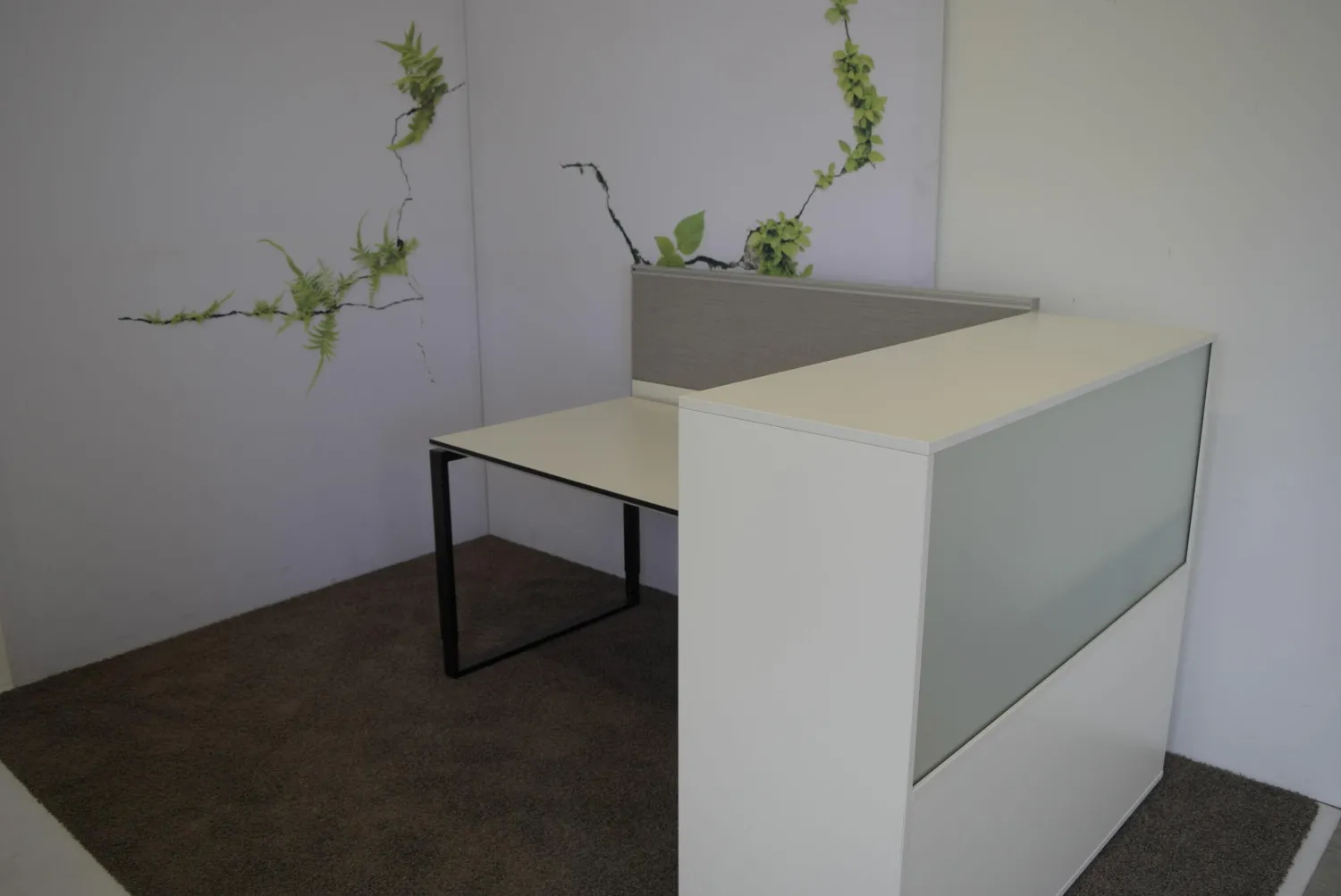 Bene Schreibtische & Sekretäre|Arbeitstisch T6 Workstation Sideboard Weiß Melamin