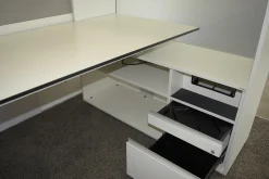 Bene Schreibtische & Sekretäre|Arbeitstisch T6 Workstation Sideboard Weiß Melamin