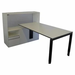 Bene Schreibtische & Sekretäre|Arbeitstisch T7 Workstation Weiß Melamin mit Modulschrank