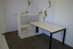 Bene Schreibtische & Sekretäre|Arbeitstisch T7 Workstation Weiß Melamin mit Modulschrank