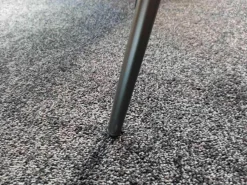 Poltrona Frau Einzelstühle|Armlehnenstuhl Ginger Ale Leder Latte Bianco Weiß Gestell Schwarz Lackiert