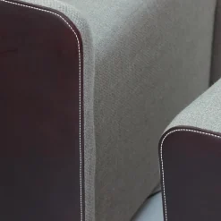 Walter Knoll Relaxsessel|Armlehnsessel Foster 520 Mit Hocker Stoff Bahir 27 Timber 7651 Außen Saddle Leder Coffee