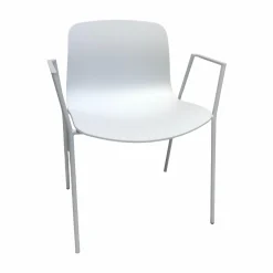 Hay Bürostühle|Einzelstühle|Armlehnstuhl About a Chair AAC18 Polypropylen Weiß Gestell Vierfuß Weiß