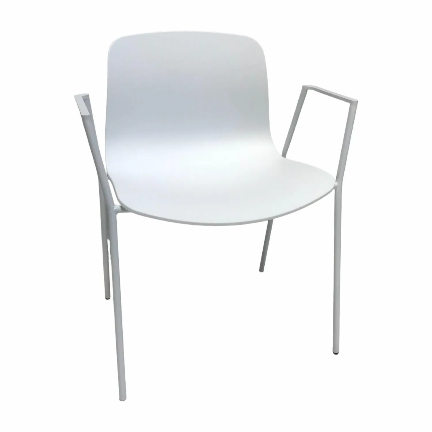 Hay Bürostühle|Einzelstühle|Armlehnstuhl About a Chair AAC18 Polypropylen Weiß Gestell Vierfuß Weiß