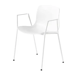 Hay Bürostühle|Einzelstühle|Armlehnstuhl About a Chair AAC18 Polypropylen Weiß Gestell Vierfuß Weiß