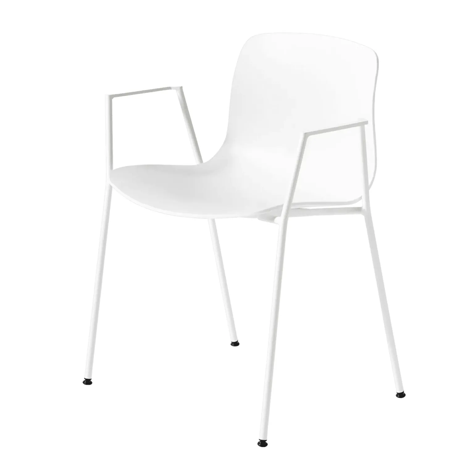 Hay Bürostühle|Einzelstühle|Armlehnstuhl About a Chair AAC18 Polypropylen Weiß Gestell Vierfuß Weiß