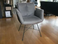 COR Stuhlsets|Einzelstühle|Armlehnstuhl Alvo Leder 493 Anthrazit 4 Fuß Drahtgestell M20 Schwarz LackiertUnd Schale Lack Schwarz