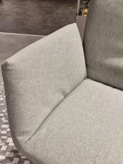 COR Einzelstühle|Armlehnstuhl Alvo Stoff 7208 Steingrau Schale Lack Schneeweiß Drahtgestell Schneeweiß Lackiert Mit Kunststoffgleitern