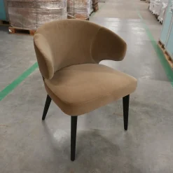 Minotti Einzelstühle|Armlehnstuhl Aston Bezug Hunt Braun Gestell Massivholz Esche Lackiert Moka