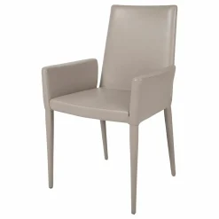 Frag Einzelstühle|Armlehnstuhl Bella HP Leder Anilina Perla 9230 Giorgetti Grau Rosa