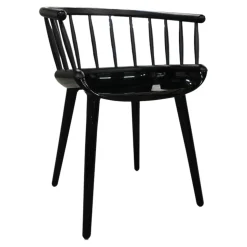 Magis Einzelstühle|Armlehnstuhl Cyborg Stick Rücken Massivholz Esche Schwarz Gestell Polycarbonat Schwarz