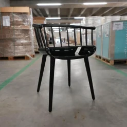 Magis Einzelstühle|Armlehnstuhl Cyborg Stick Rücken Massivholz Esche Schwarz Gestell Polycarbonat Schwarz