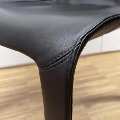 Walter Knoll Einzelstühle|Armlehnstuhl Gio Leder Bronco Chocolate