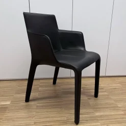 Walter Knoll Einzelstühle|Armlehnstuhl Gio Leder Bronco Chocolate