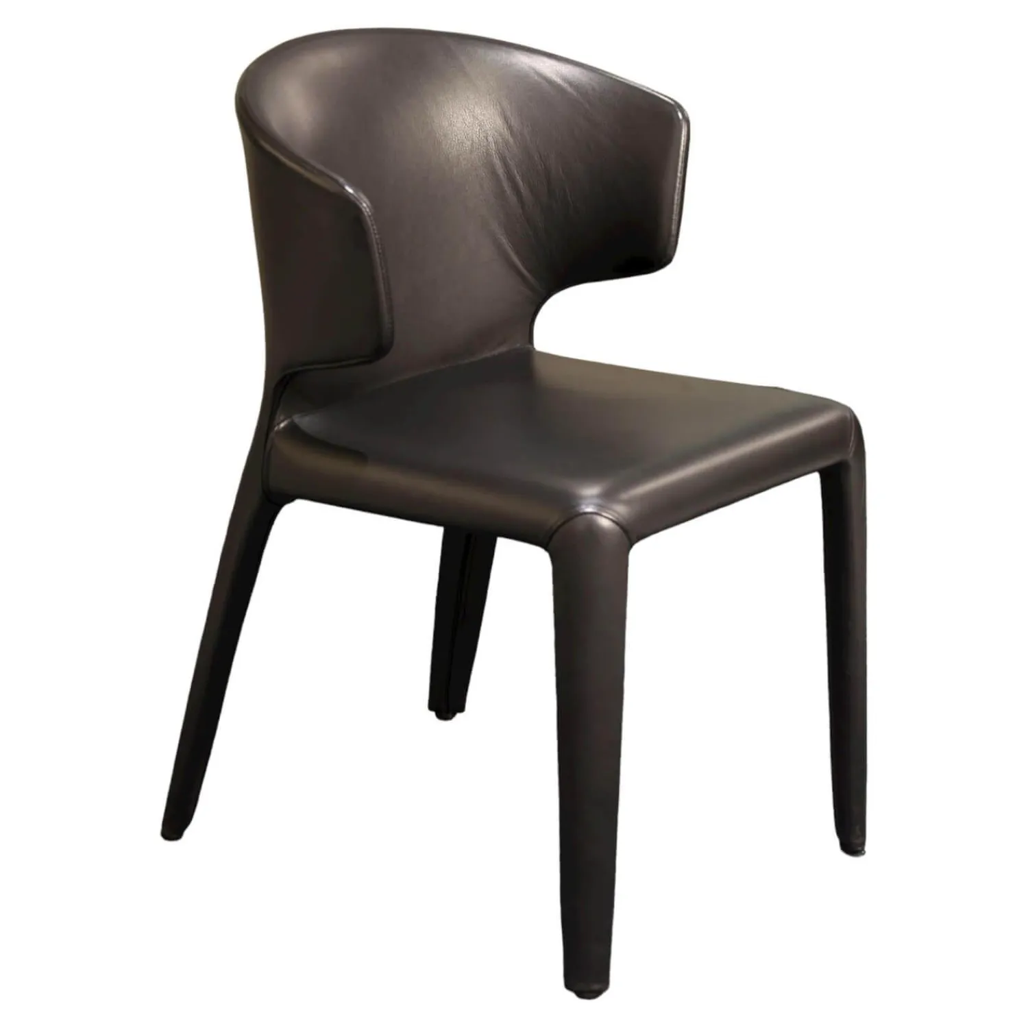 Cassina Einzelstühle|Armlehnstuhl Hola Leder Scozia Schwarz