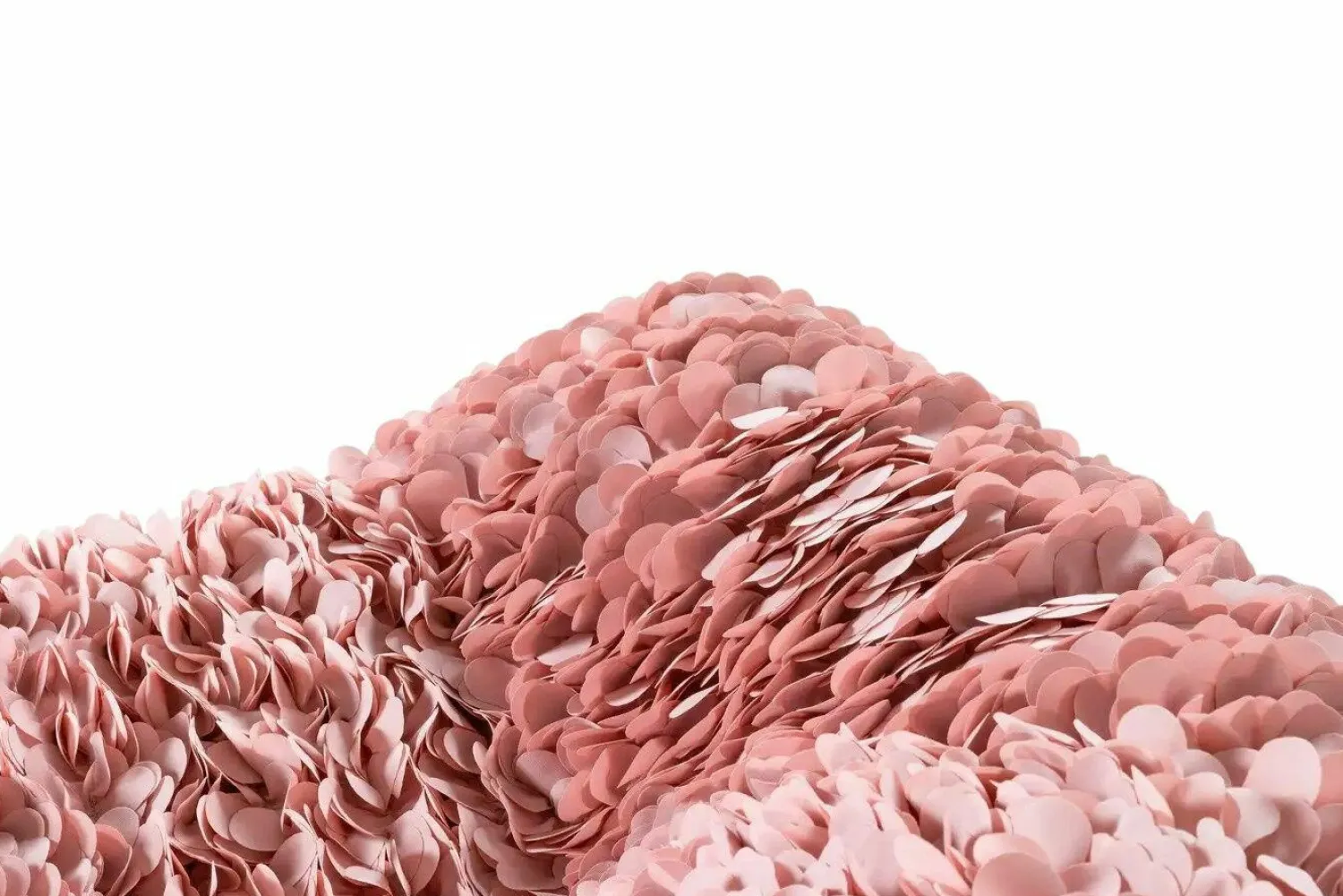 Moooi Loungesessel|Armlehnstuhl Hortensia Stoff Petal Pink Rosa Gestell Metall Kunststofffüße Schwarz Grau Mit Filzgleitern