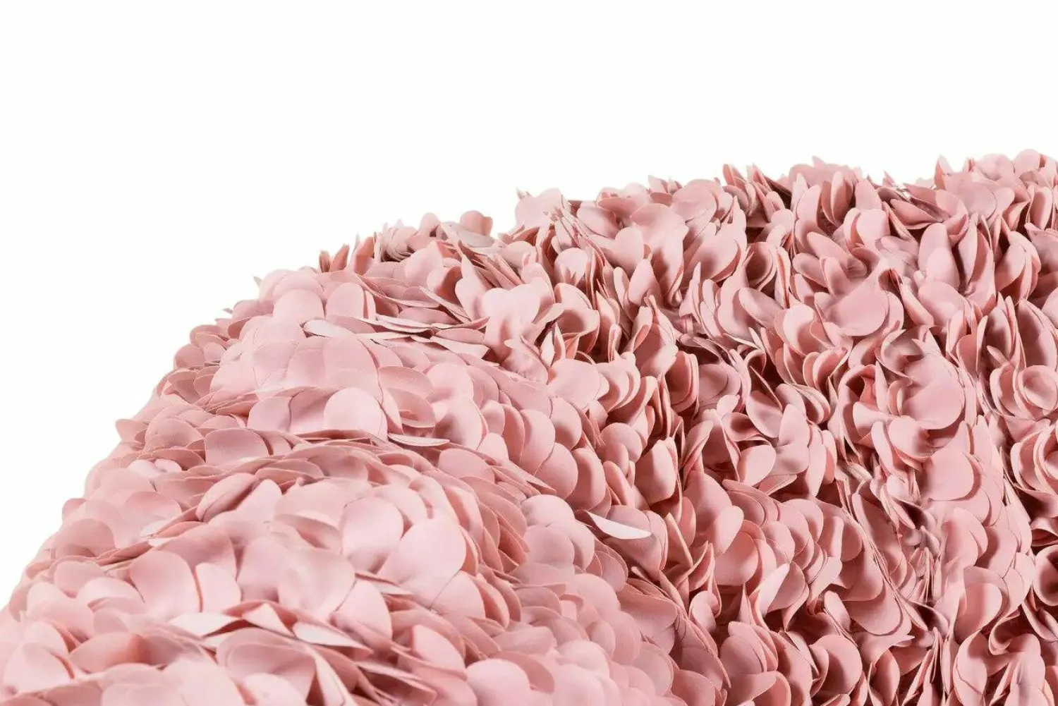 Moooi Loungesessel|Armlehnstuhl Hortensia Stoff Petal Pink Rosa Gestell Metall Kunststofffüße Schwarz Grau Mit Filzgleitern