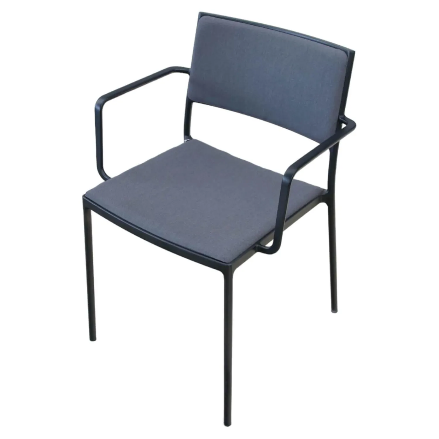 Cane Line Einzelstühle|Armlehnstuhl Less Stoff Sunbrella Grau Gestell Aluminium Lava Grau