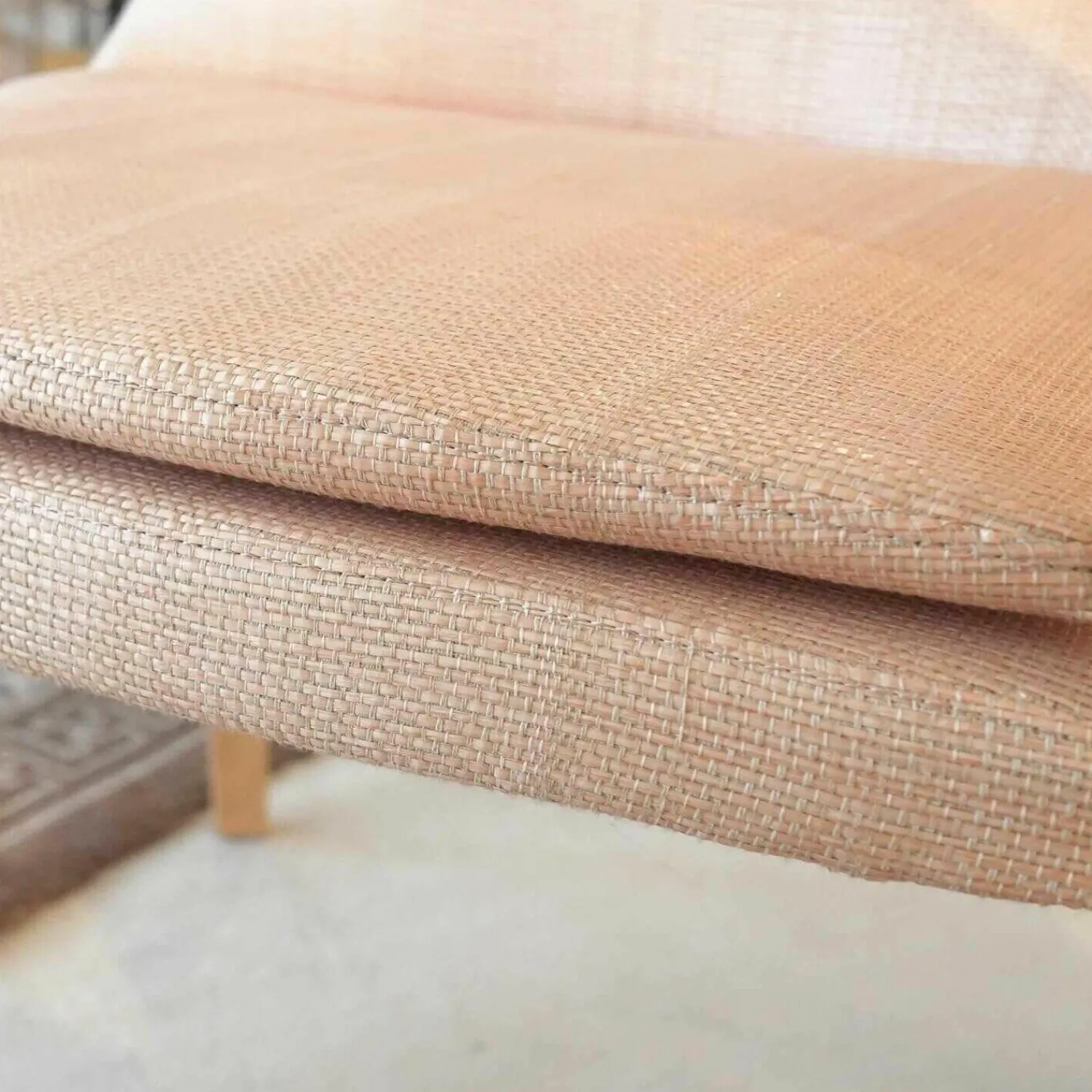 Bielefelder Werkstätten Einzelstühle|Armlehnstuhl Lexington Stoff Orange Rosa Holz