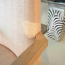 Bielefelder Werkstätten Einzelstühle|Armlehnstuhl Lexington Stoff Orange Rosa Holz