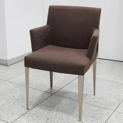 B&B Italia Einzelstühle|Armlehnstuhl Melandra Gestell A Matt Vernickelt